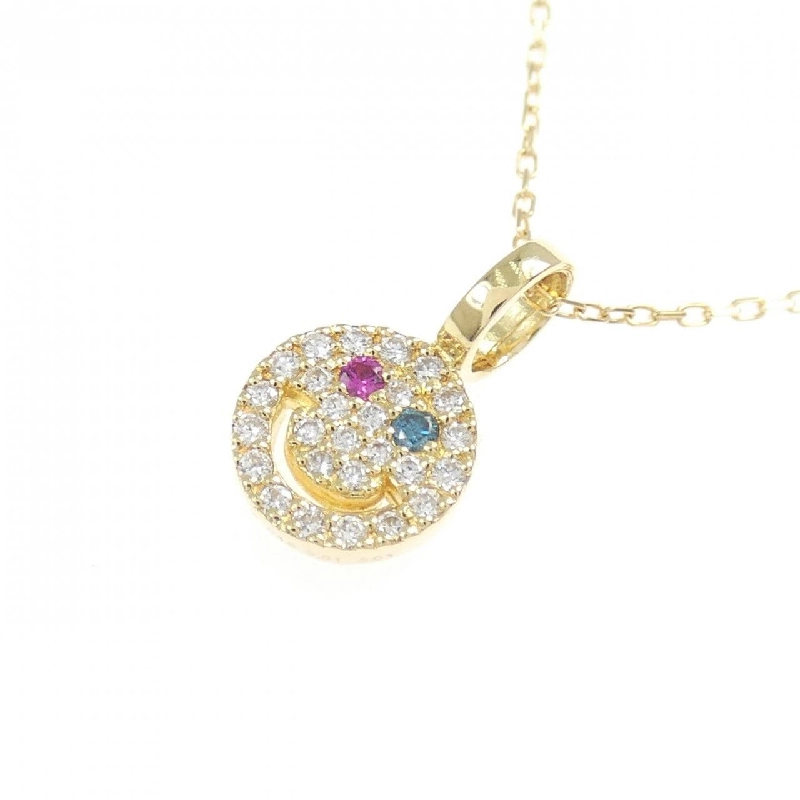 Dây chuyền ruby K18YG Smile 0.01CT - Hàng hiệu chính hãng 858359