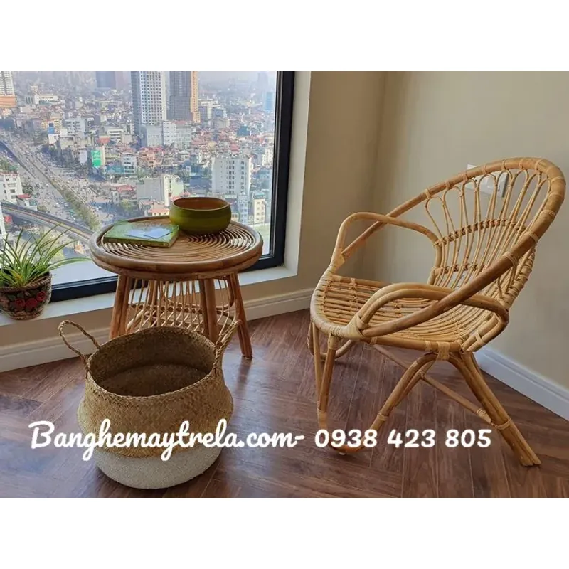 Ghế mây tự nhiên đuôi công giá rẻ 1013062