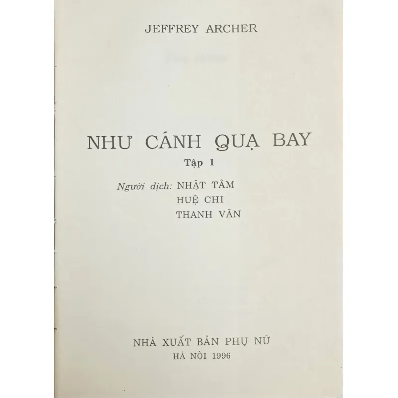 Như cánh quạ bay (Jeffrey Archer) 1030713