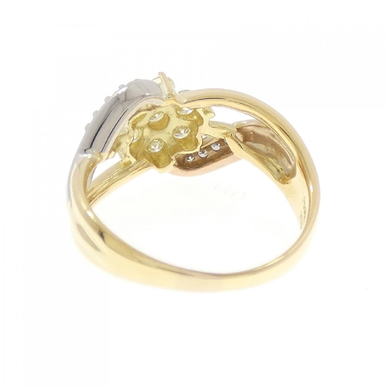 Nhẫn kim cương hoa K18YG/PT900/K18PG 0.58CT - Hàng hiệu Chính hãng 852972