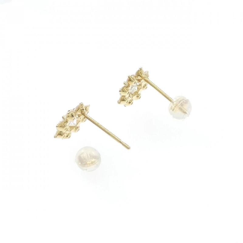 Bông tai kim cương K18YG 0.314CT 0.302CT F SI1 Tốt - Hàng hiệu Chính hãng 873978