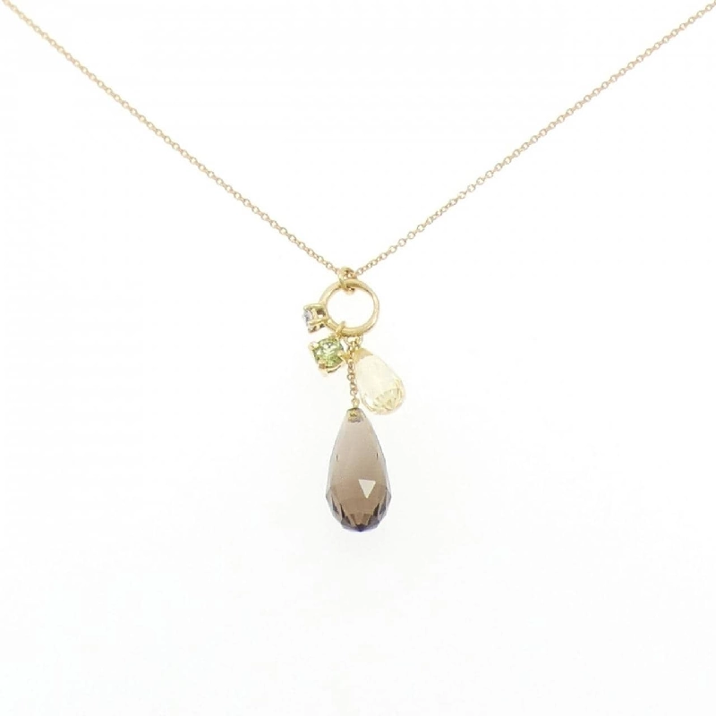 K18YG Đá màu Dây chuyền - Hàng hiệu Chính hãng 856841