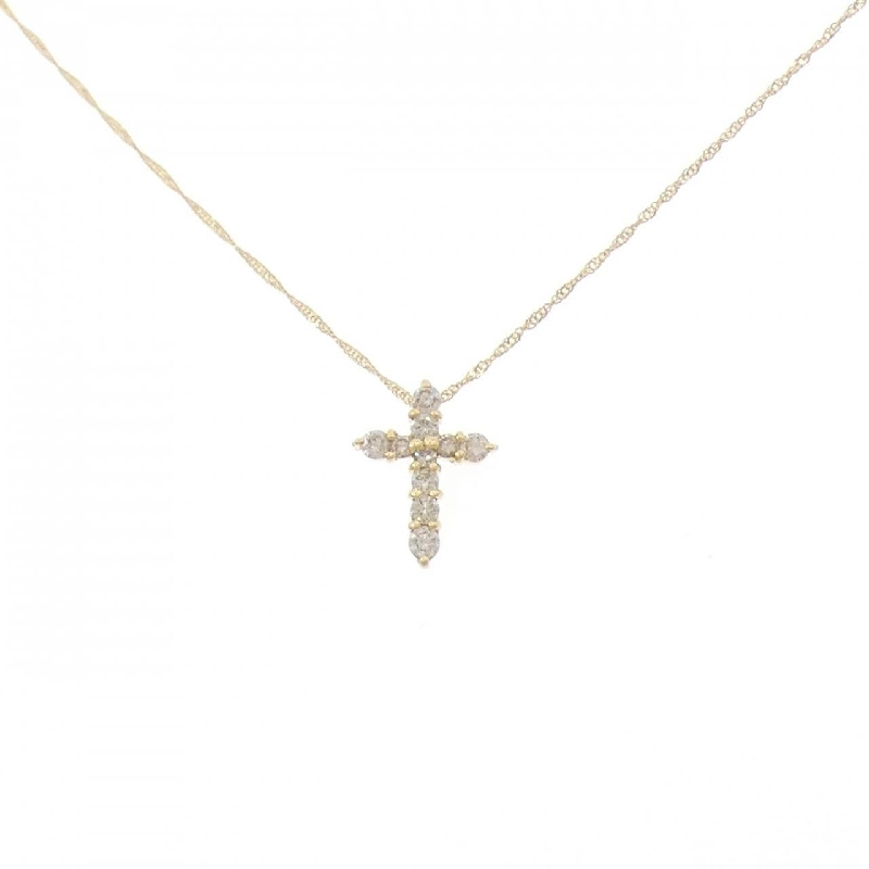 K18YG Dây chuyền kim cương chéo 0.30CT - Hàng hiệu chính hãng 861672