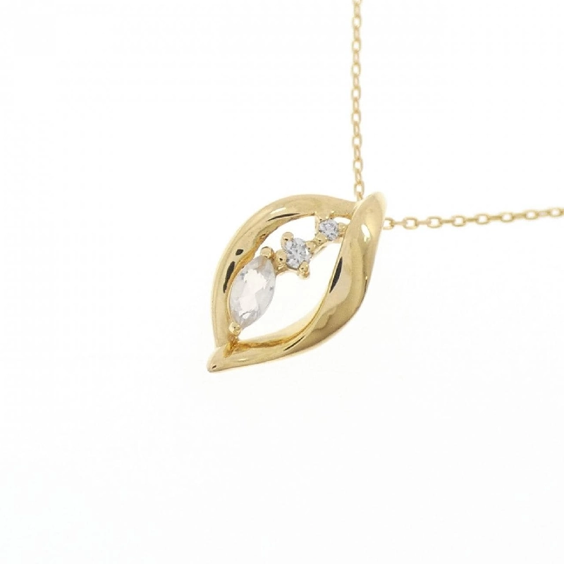 K18YG Dây chuyền đá mặt trăng - Hàng hiệu Authentic 860097