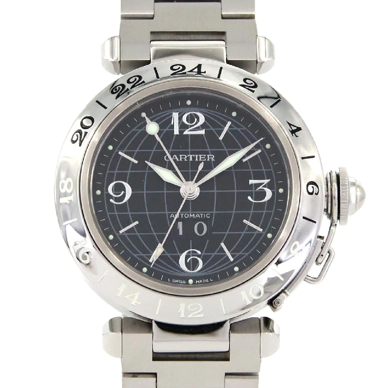 Cartier Pasha C GMT Grande Date W31049M7 SS Automatic - Hàng hiệu Authentic 874328