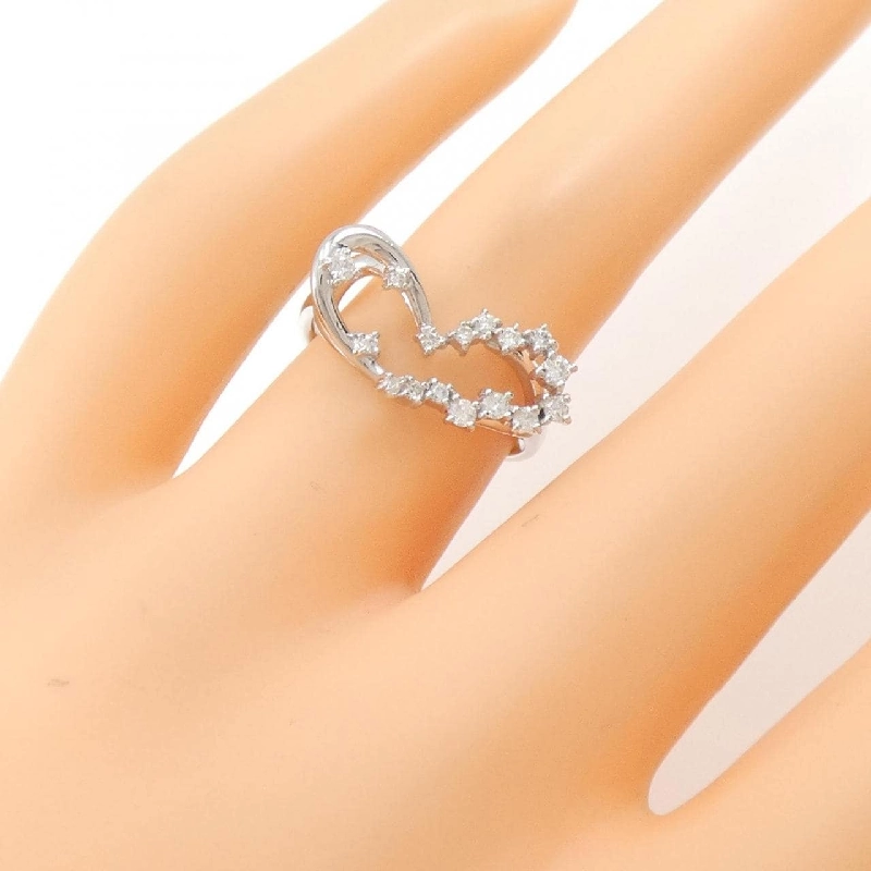 Nhẫn kim cương hình trái tim K18WG 0.20CT 671456