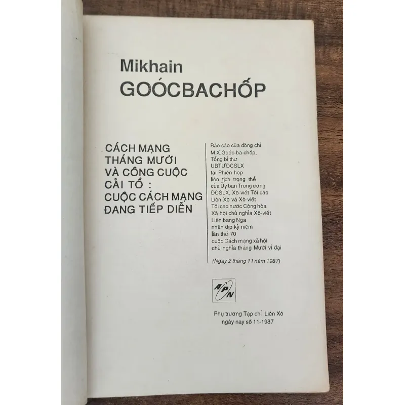 Mikhail Gorbachev - CÁCH MẠNG THÁNG MƯỜI VÀ CÔNG CUỘC CẢI TỔ 747928