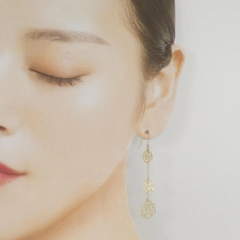 K14YG/K10YG Bông tai hồng - Hàng hiệu Authentic 869294