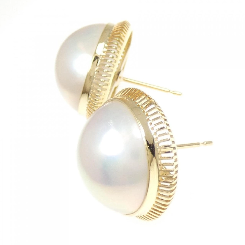 K18YG Mabe Pearl Earrings - Hàng hiệu Authentic 866968