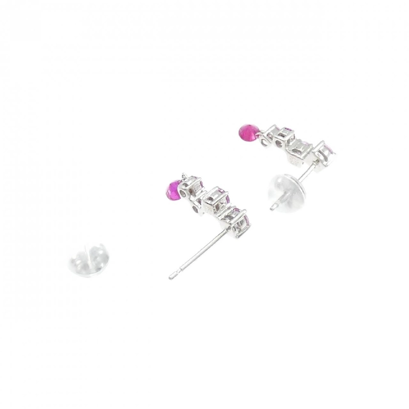 K18WG Bông tai Ruby 0.24CT - Hàng hiệu Chính hãng 873839