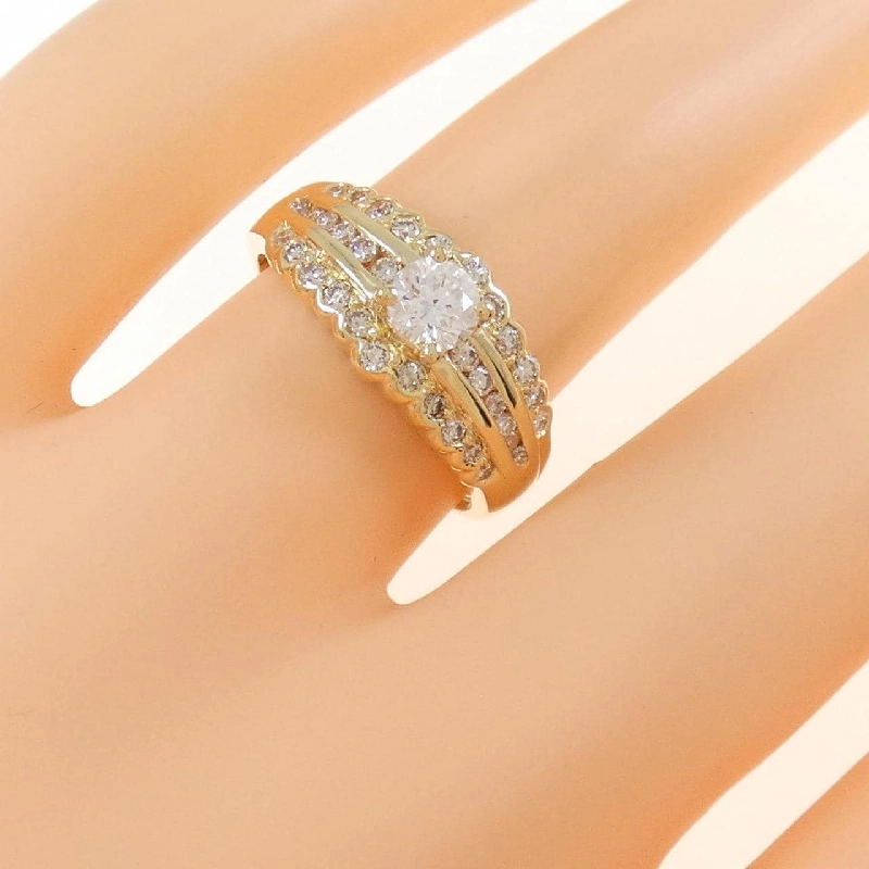 Nhẫn kim cương K18YG 0.319CT - Hàng hiệu Authentic 855841