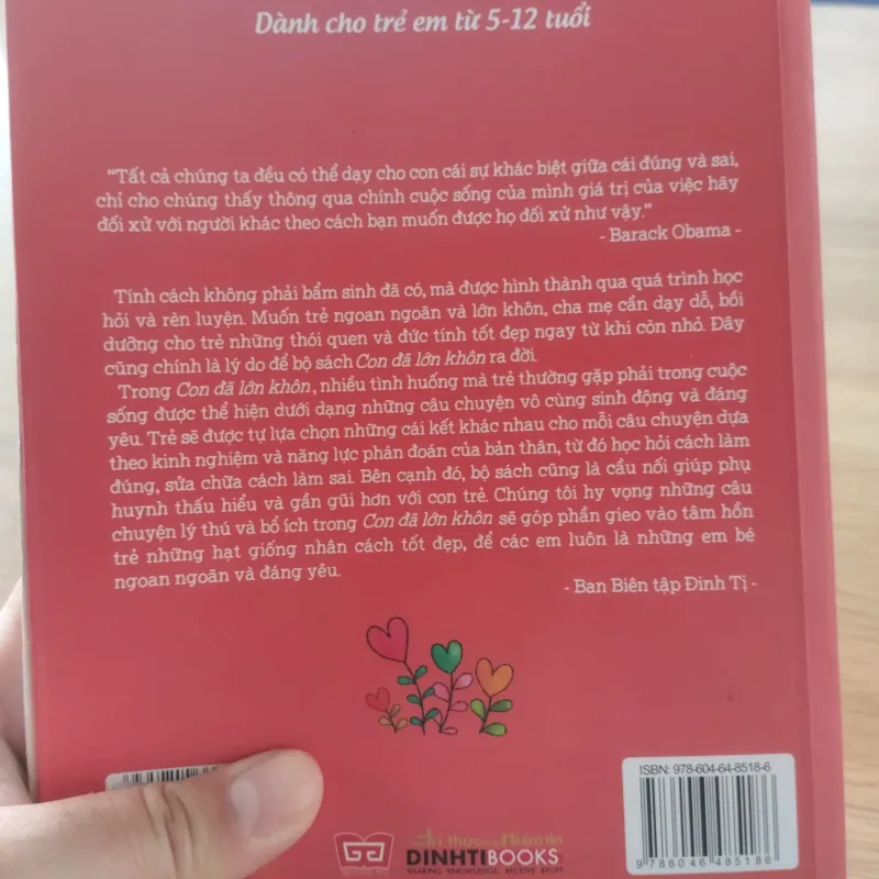 Con Đã Lớn Khôn".
Đây là cuốn sách thuộc bộ "Con Đã Lớn Khôn", tập trung vào việc giáo dục 961544