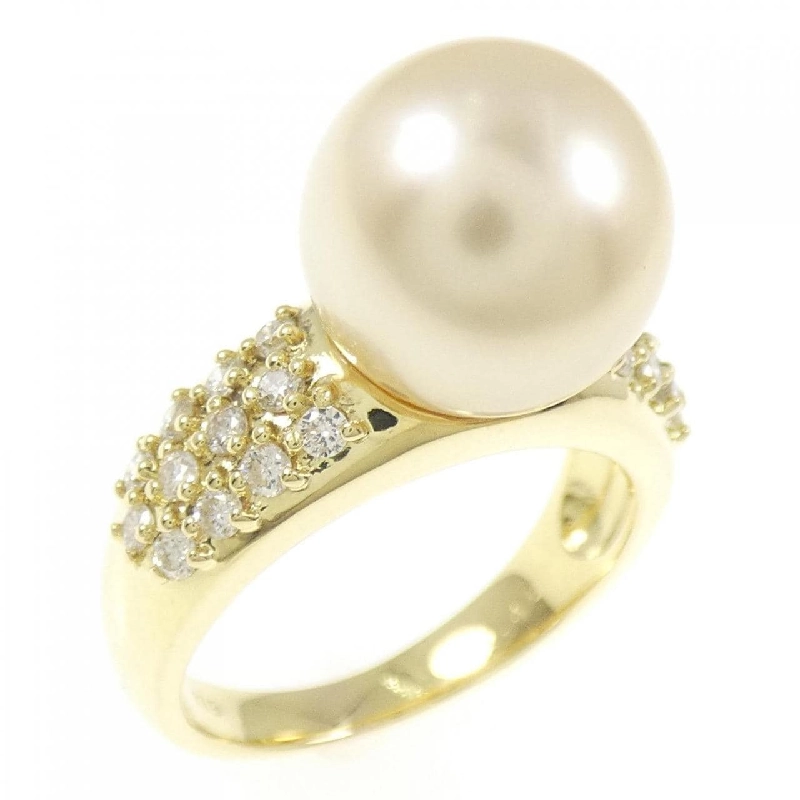 Nhẫn ngọc trai trắng K18YG 11mm - Hàng hiệu Authentic 852925