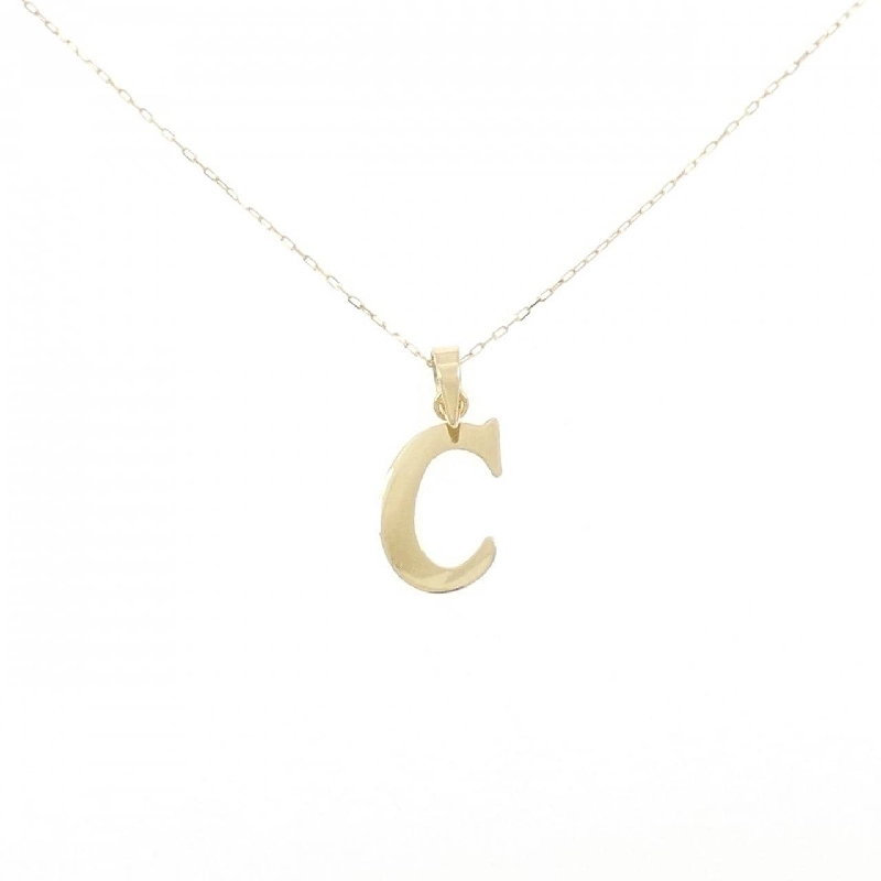 K18YG Chữ cái C Dây chuyền - Hàng hiệu Chính hãng 859108