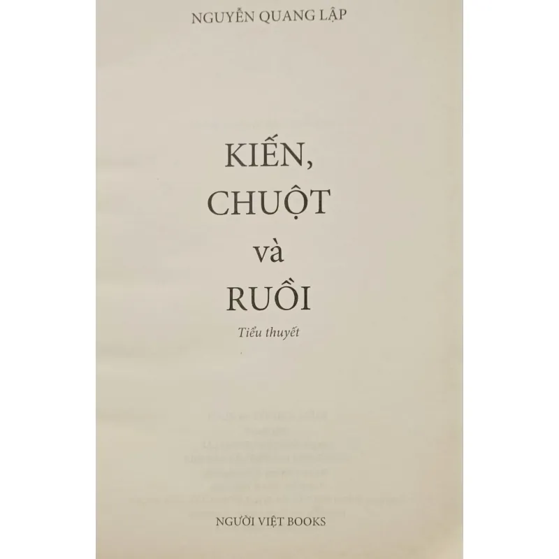 Kiến, chuột và ruồi (Nguyễn Quang Lập) 759093