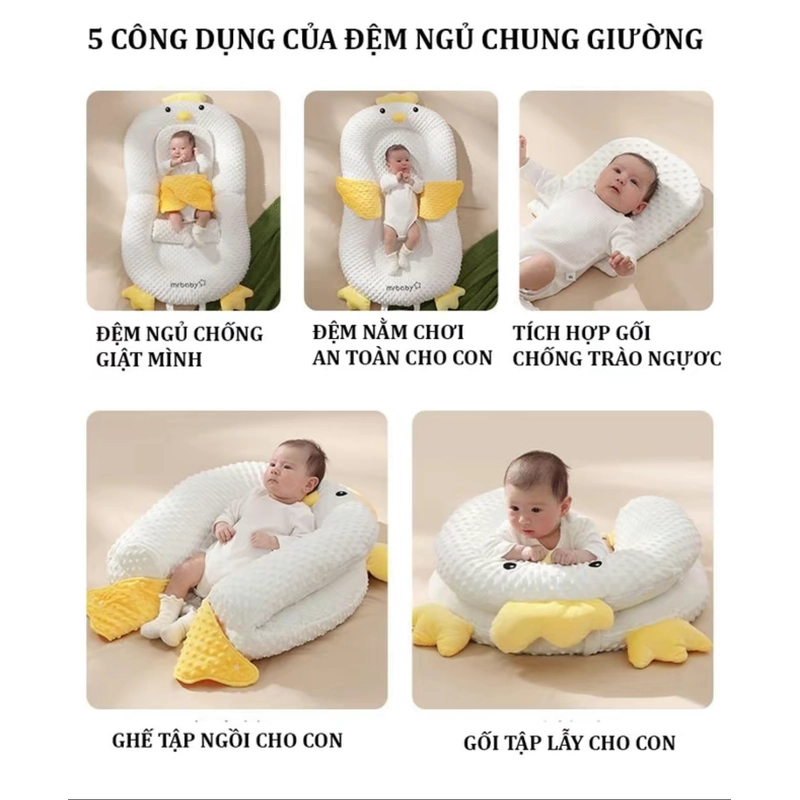 nôi ngủ chung giường cao cấp, chống trào ngược, chống giật mình cho bé 0-40 tháng tuổi 272880