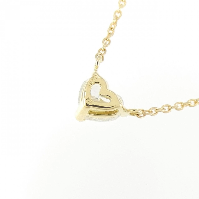 K18YG Dây chuyền kim cương 0.397CT H SI2 hình trái tim - Hàng hiệu Authentic 880476