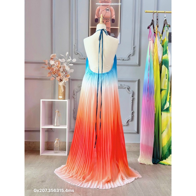 Đầm maxi loang , chất lụa chiffon 138849