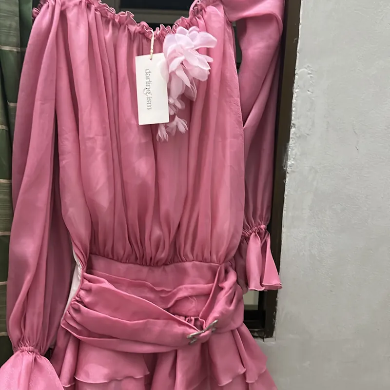 Váy  tơ Hồng tình trạng nguyên tem 729481