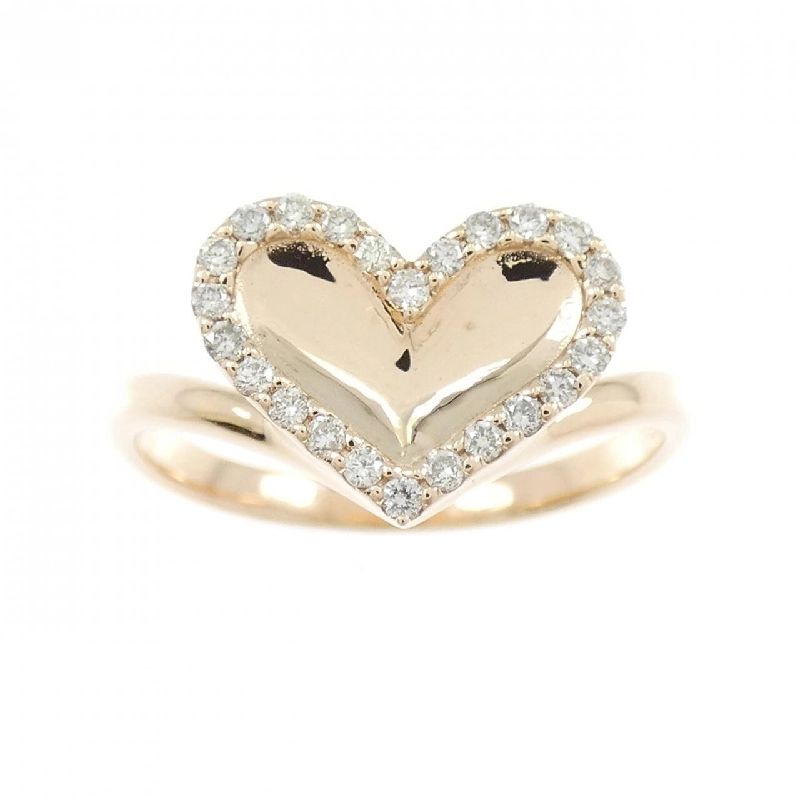 Nhẫn kim cương K18PG hình trái tim 0.15CT 668197