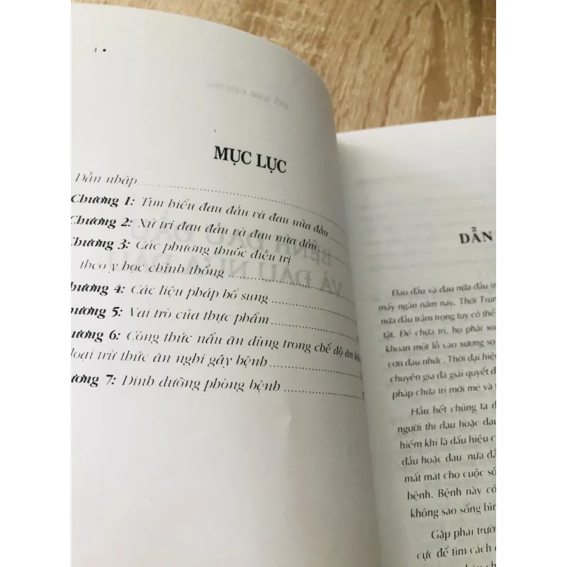 BỆNH ĐAU ĐẦU & ĐAU NỬA ĐẦU - những vấn đề về liệu pháp & dinh dưỡng  1017680