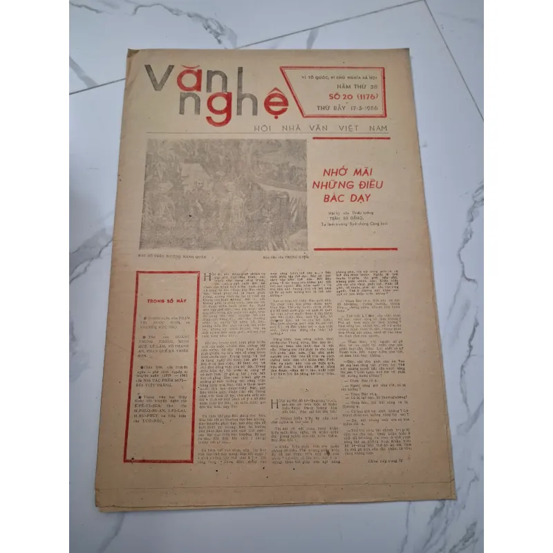 Báo Văn Nghệ Số 20 (1176), 17-5-1986 - Trần Bá Đặng, Hoàng Trung Thông, Lê Lãm... 961791
