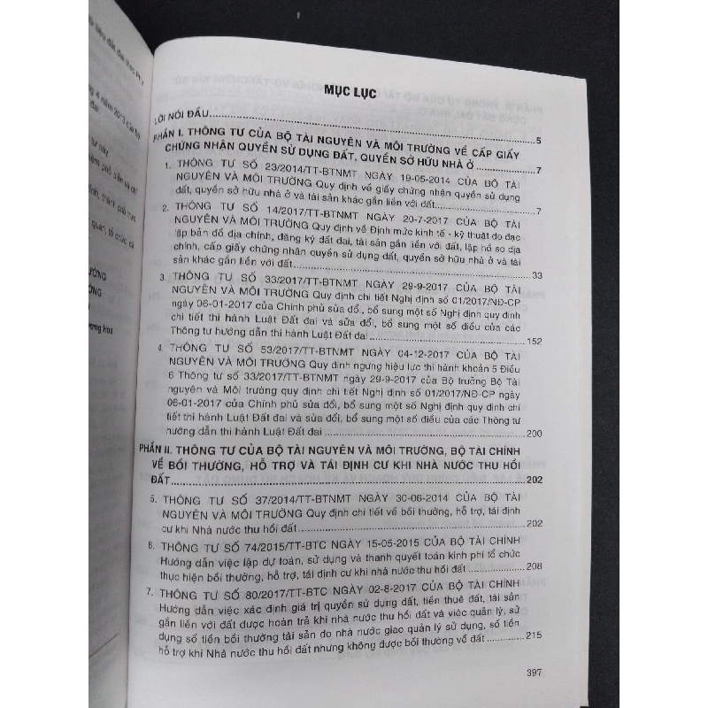 Các thông tư hướng dẫn chi tiết của bộ tài nguyên và môi trường mới 80% bẩn ố nhẹ HCM2606 Quý Lâm GIÁO TRÌNH, CHUYÊN MÔN 916147
