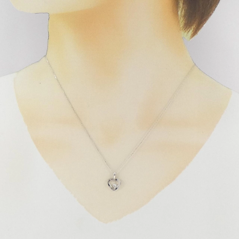 K10WG Dây chuyền kim cương hình trái tim 0.07CT - Hàng hiệu Chính hãng 859063