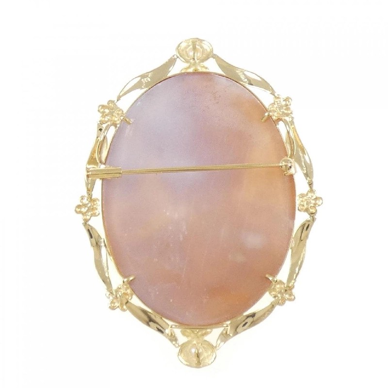 K18YG Shell Cameo Brooch - Hàng hiệu Authentic 869673