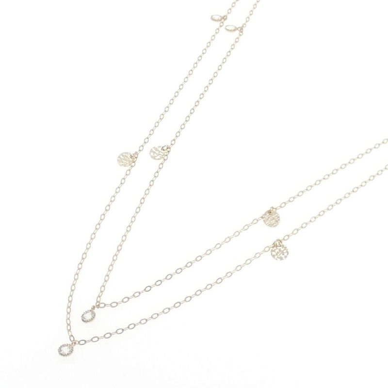 Dây chuyền Topaz trắng 750YG - Hàng hiệu Authentic 846219