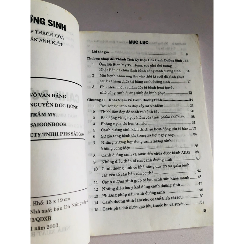 CANH DƯỠNG SINH  - 180 trang, nxb: 2003 544986