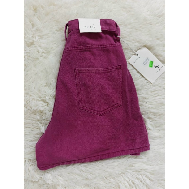 Quần short jean cạp cao lưng chun 11041