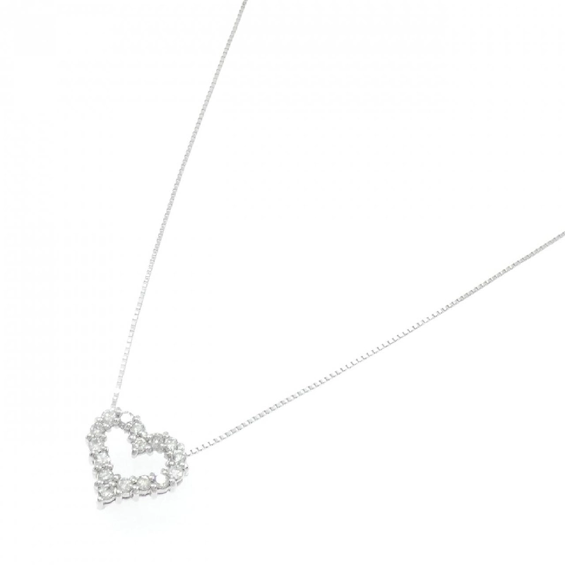 K18WG Dây chuyền kim cương hình trái tim 0.50CT - Hàng hiệu Chính hãng 857219