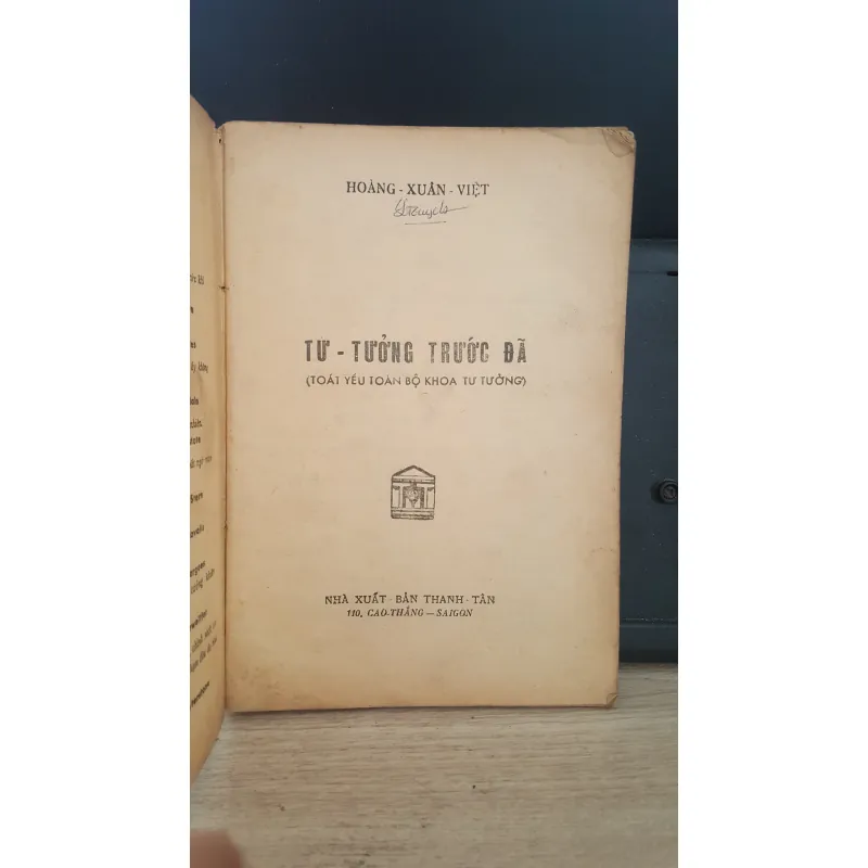 Tư tưởng trước đã - Hoàng Xuân Việt 1001298