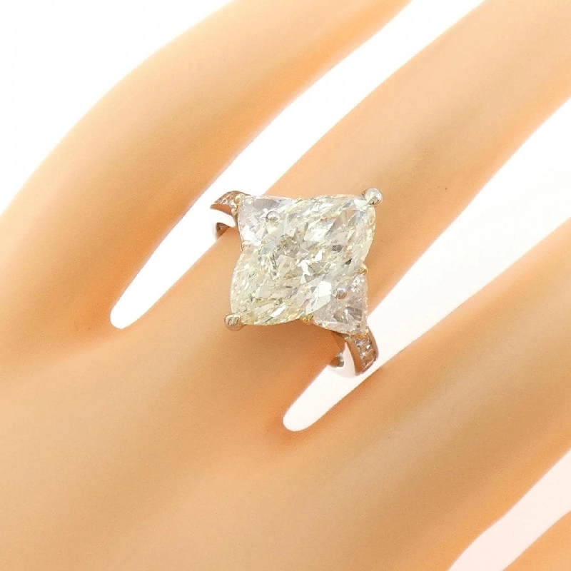 Nhẫn kim cương PT900/K18YG 4.06CT M I1 cắt Marquise - Hàng hiệu Authentic 872729