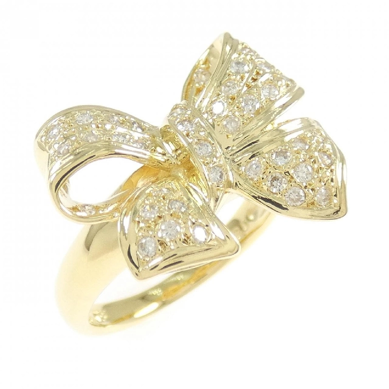 Nhẫn kim cương hình ruy băng K18YG 0.30CT - Hàng hiệu Authentic 851360