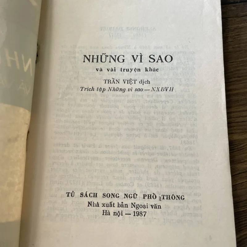 Những vì sao - ANPHÔNGX ĐÔĐỀ - ALPHONSE DAUDET - LES ETOLES 990584