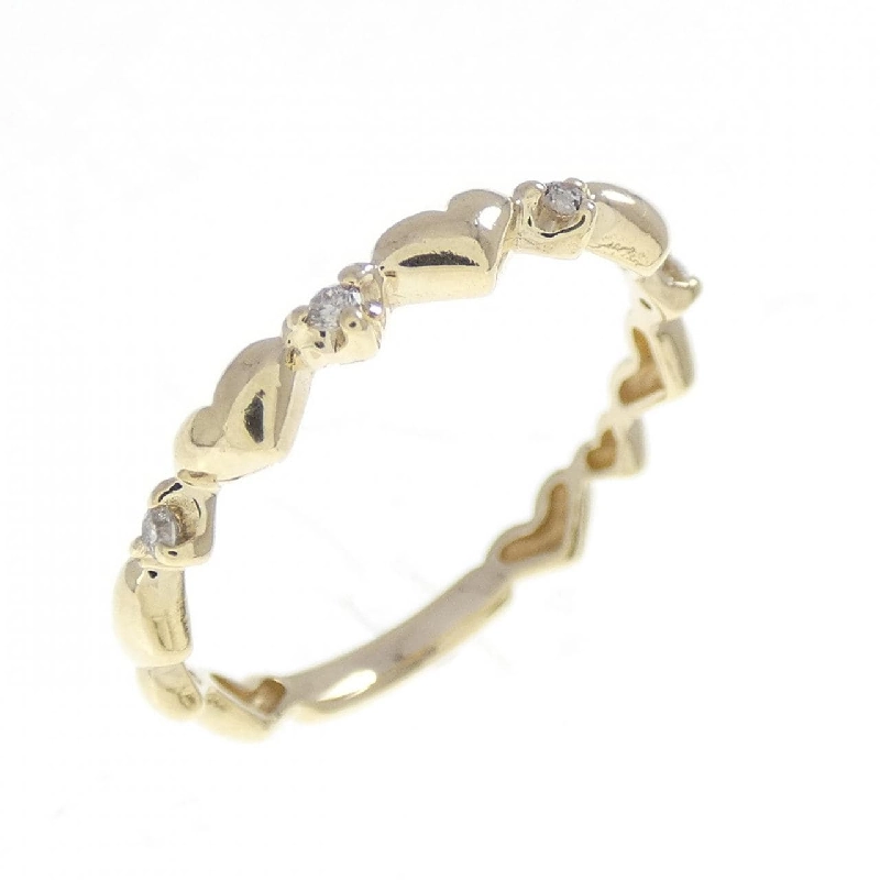 Nhẫn kim cương hình trái tim K10YG - Hàng hiệu Authentic 853861