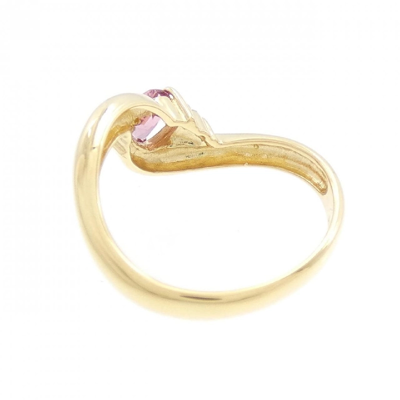 Nhẫn tourmaline K18YG hình trái tim 673363