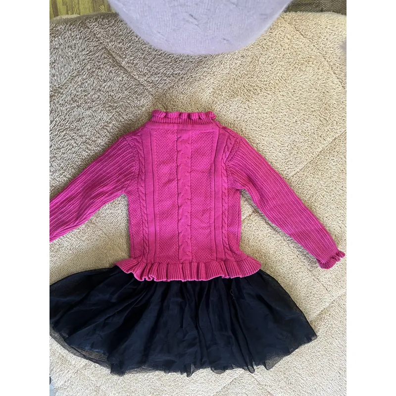 Áo len liền váy bé gái 709002