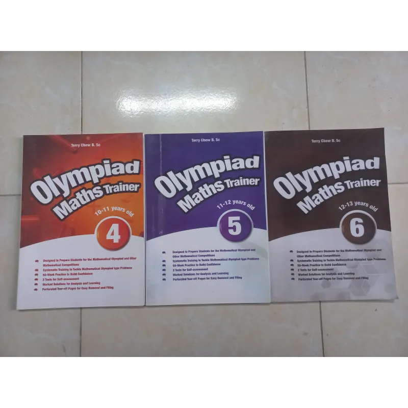 Thanh lý sách Toán Olympic Maths Trainer 4-5-6 (3 cuốn) 732682