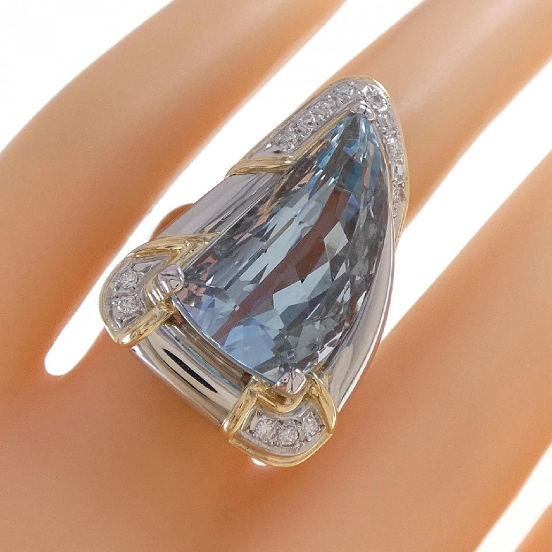 Nhẫn Aquamarine PT900/K18YG 13.45CT 669295