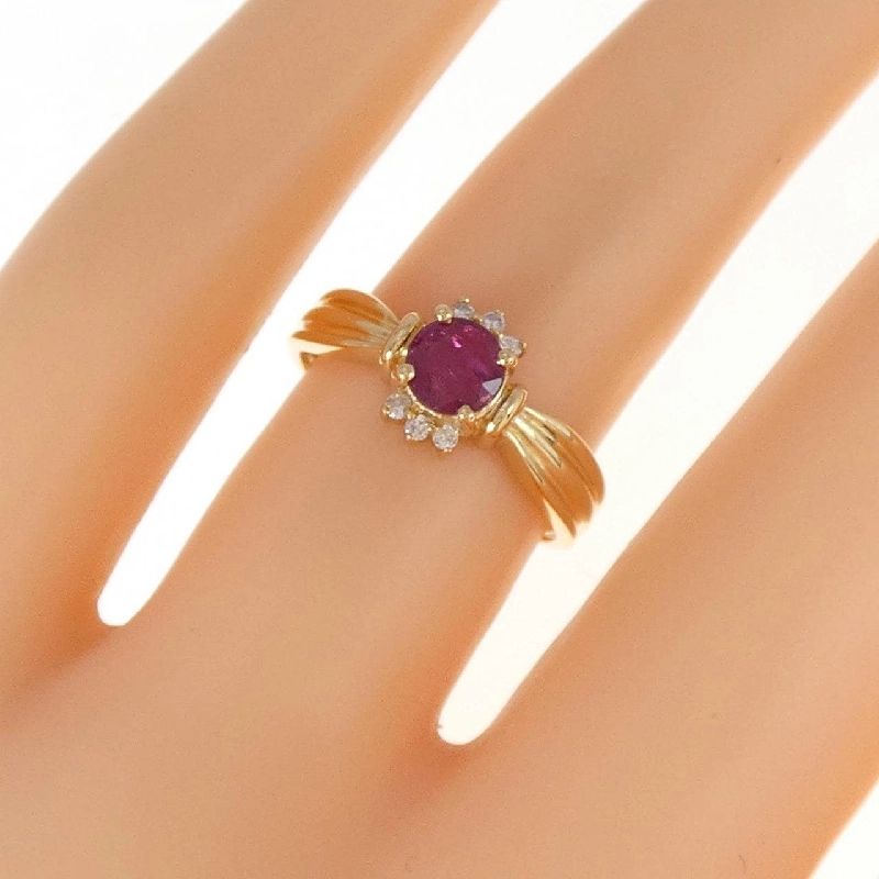 Nhẫn ruby K18YG 673504