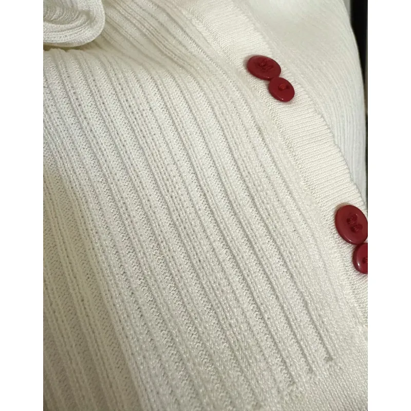 Áo len croptop nữ cổ chữ V (new còn tag) 791305