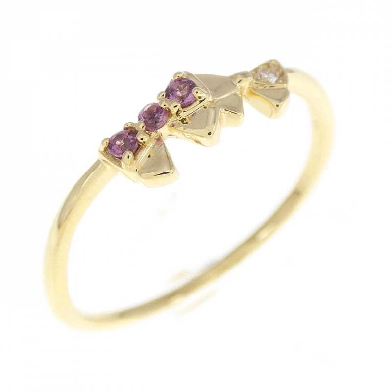 Nhẫn Garnet Ruy Băng K18YG - Hàng hiệu Chính hãng 856277