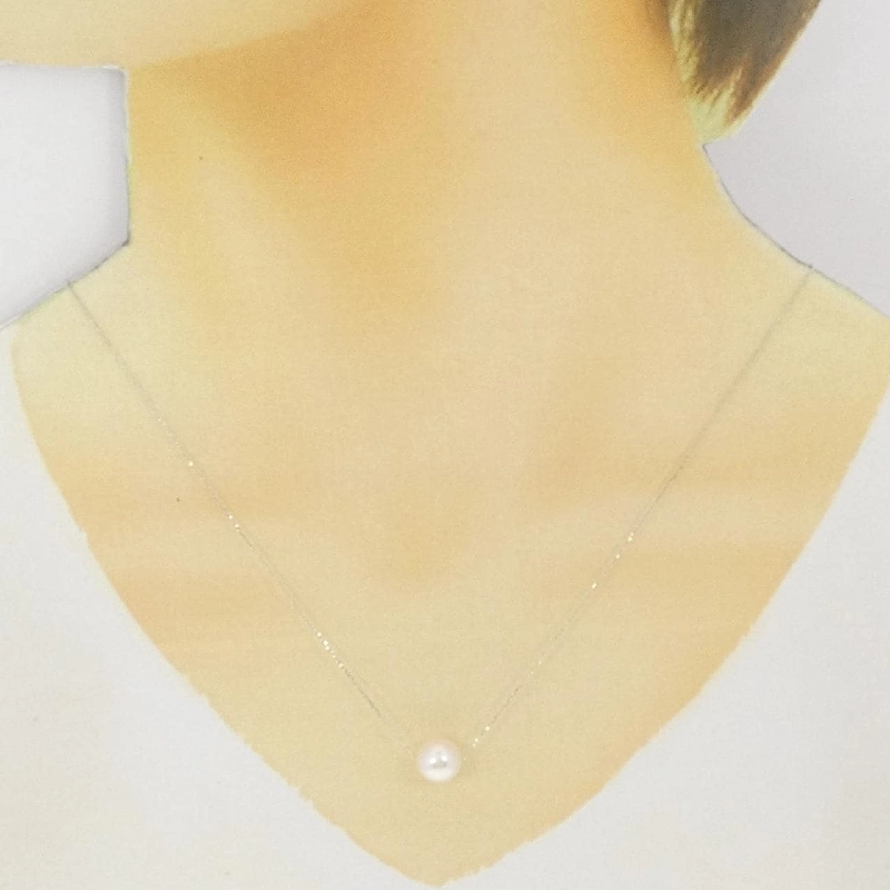 K18WG Dây chuyền ngọc trai Akoya 8.5mm - Hàng hiệu Chính hãng 857779