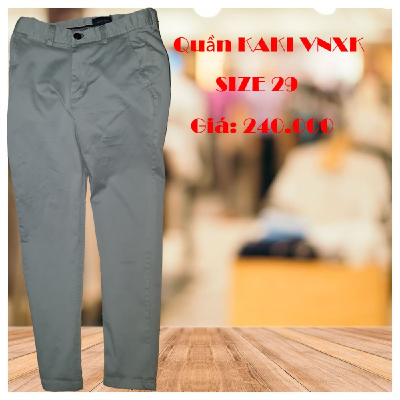 quần kaki VNXK chính hãng nam like new 9791
