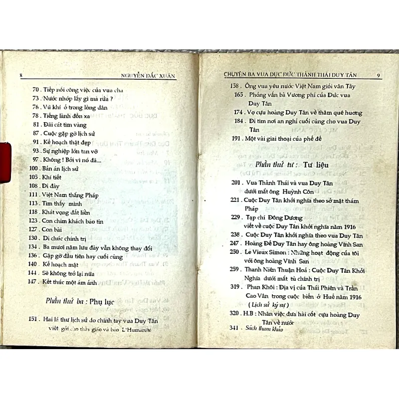 CHUYỆN BA VUA  DỤC ĐỨC - THÀNH THÁI -  DUY TÂN - Soạn giả NGUYỄN ĐĂC XUÂN 1043131