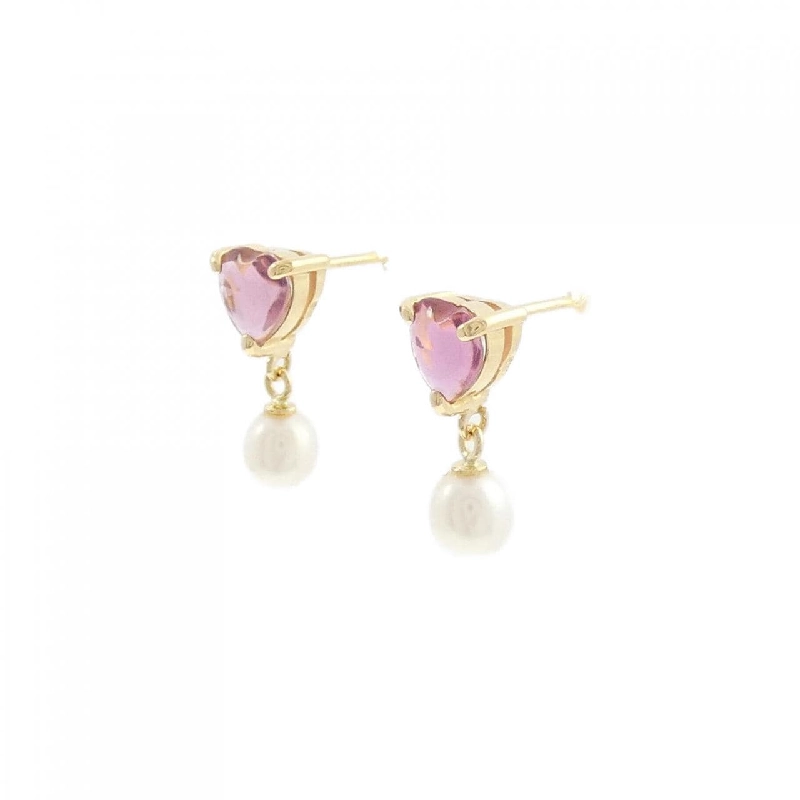 K18YG Heart Ngọc Trai Nước Ngọt Bông Tai 4.1mm - Hàng hiệu Chính Hãng 869051