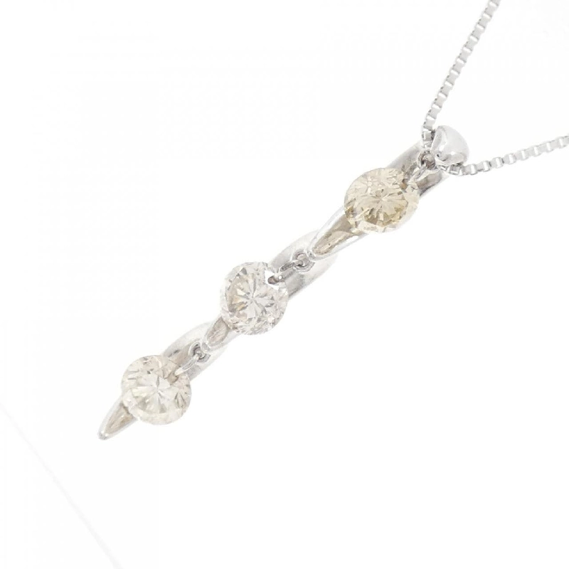 K18WG Dây chuyền kim cương ba viên 0.50CT - Hàng hiệu Chính hãng 862000